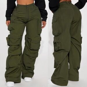 Olive Cargo Pants for Women